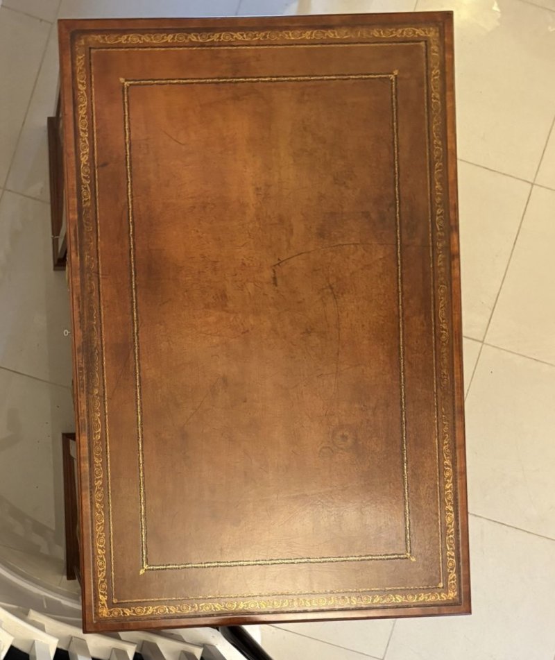 Antique Edwardian Quality Mahogany Partners Desk